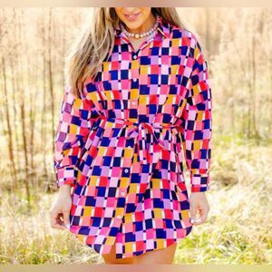 Ronan Check Me Out Dress by Michelle McDowell NWOT Size M